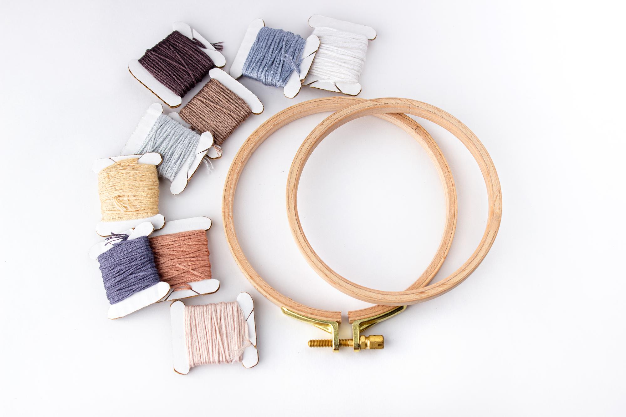 Compact pricing visual with threads and hoops